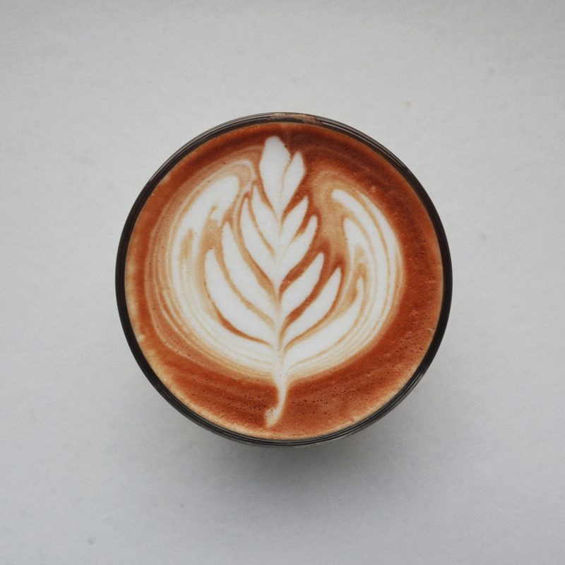 Latte with design in the foam