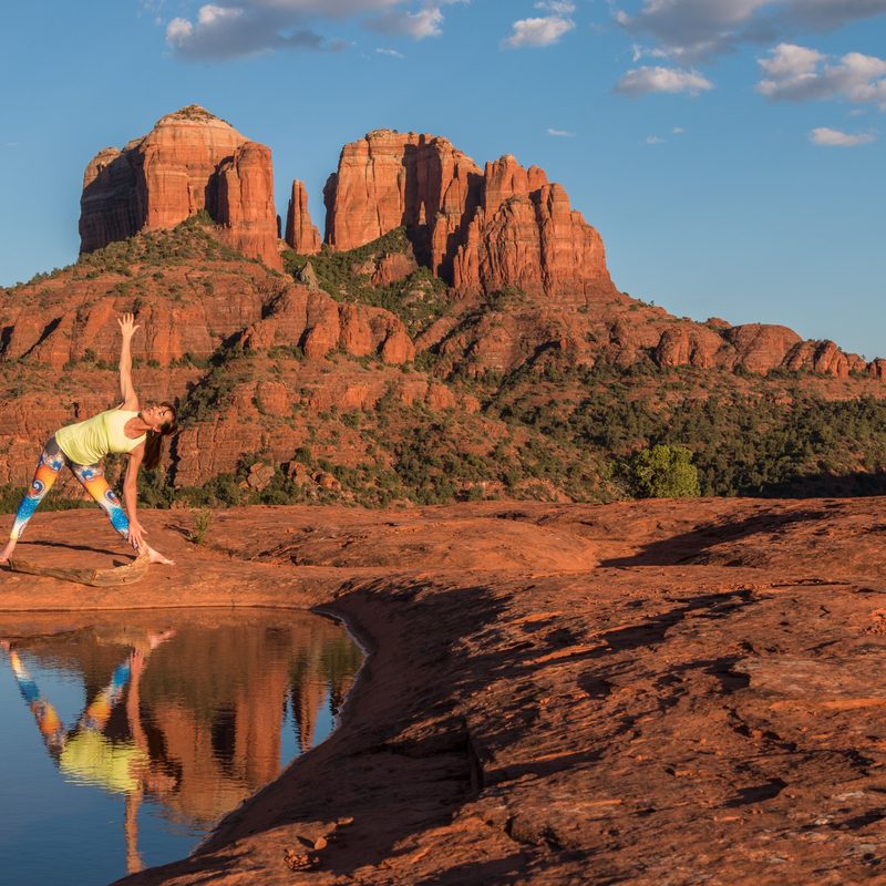 yoga at cathedral rock