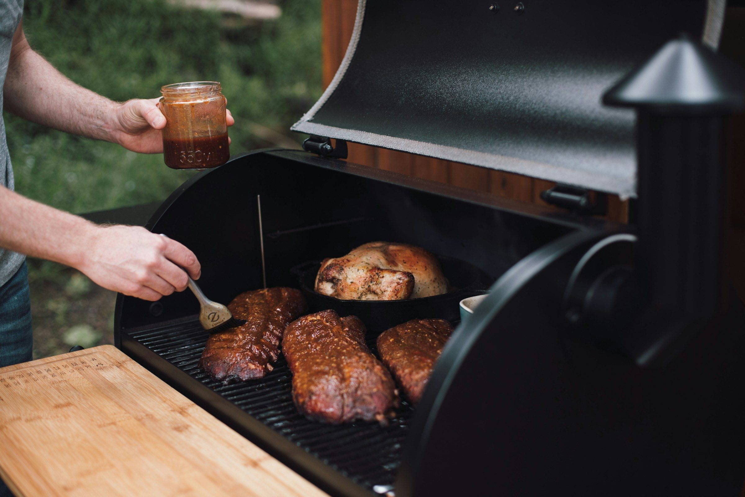 Person grilling