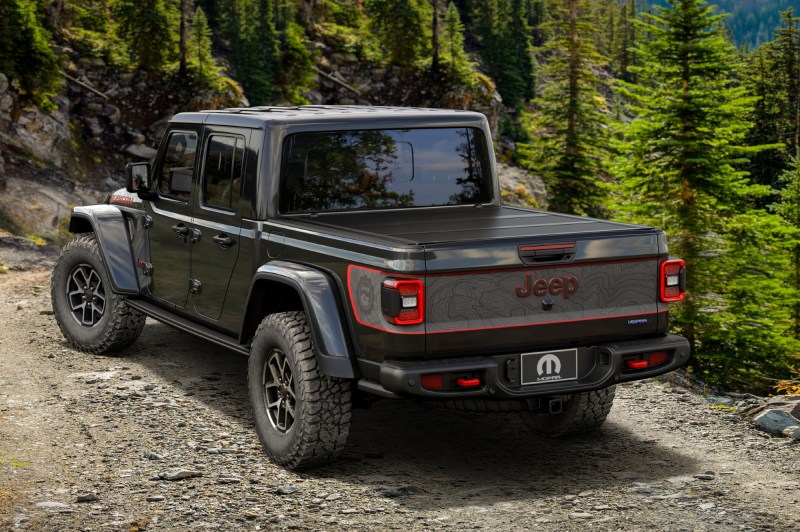 2024 Mopar Jeep Gladiator limited edition parked on a rocky road in the mountains.