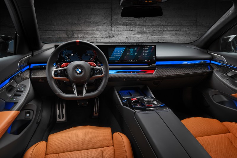 2025 BMW M5 performance sedan interior.