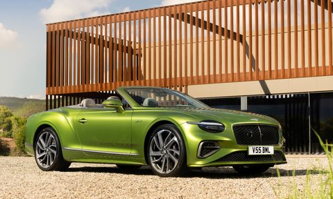 2025 Bentley Continental GT Speed convertible right front three-quarter view.