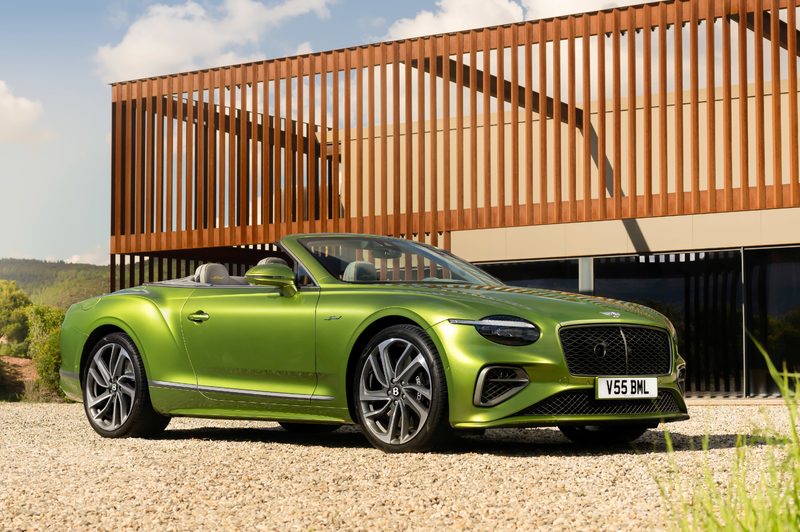 2025 Bentley Continental GT Speed convertible right front three-quarter view.