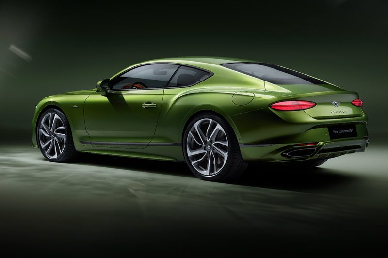 2025 Bentley Continental GT Speed coupe left rear three-quarter view.
