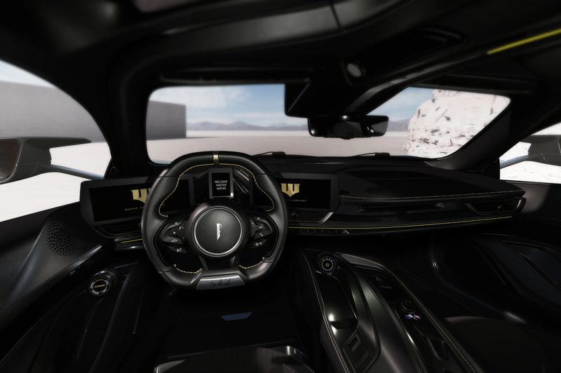 Automobili Pininfarina X Wayne Enterprises Battista Dark Knight interior.