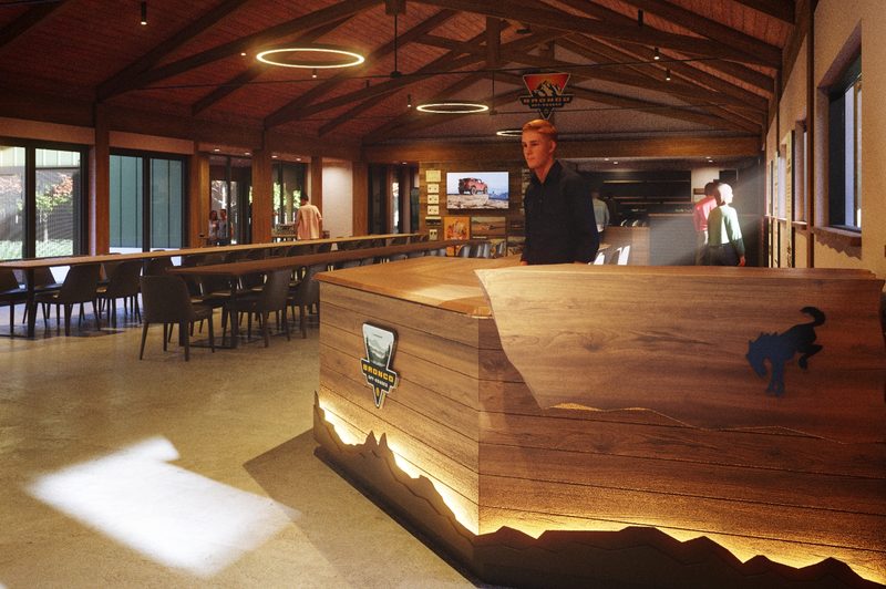 Check-in desk at Ford Bronco Off-Roadeo center in Tennessee.