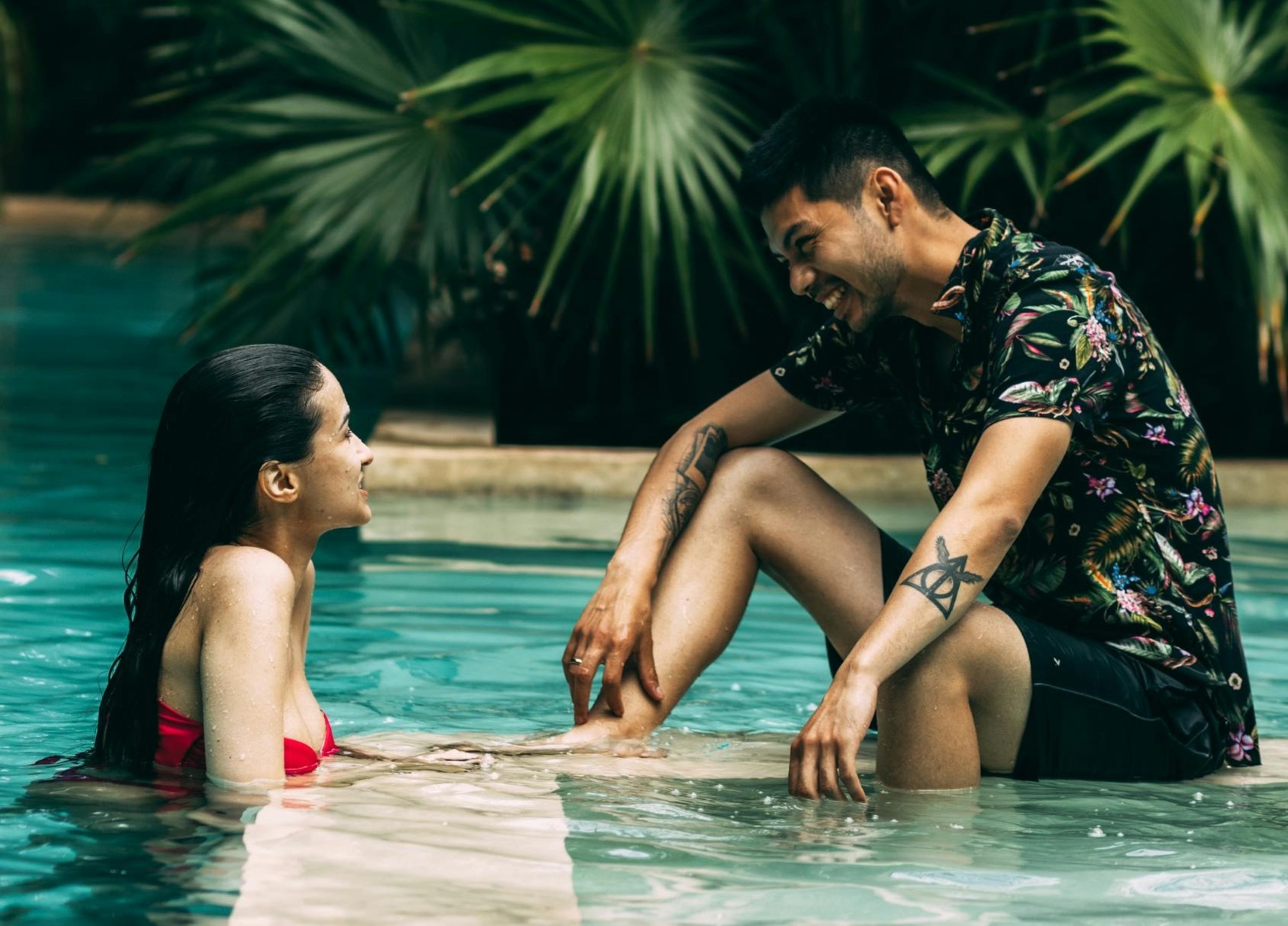 Couple at the pool