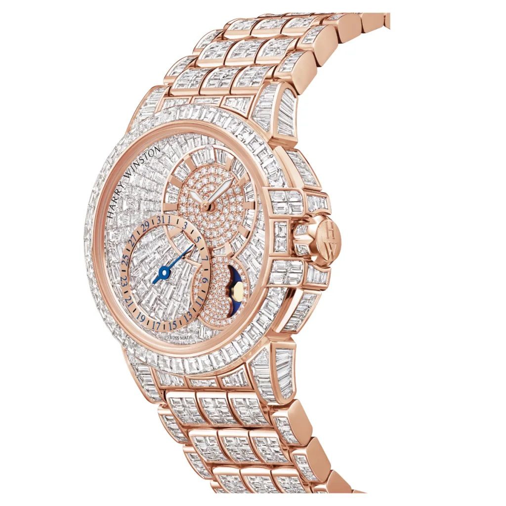 Harry Winston Ocean Date Moon Phase Automatic Rose Gold