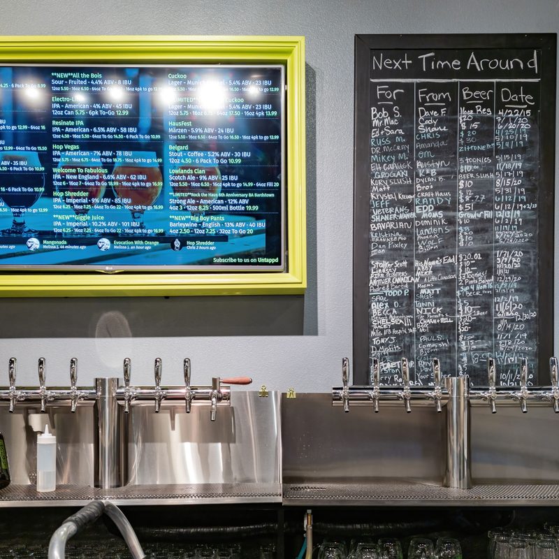 Interior view of the CraftHaus Brewery