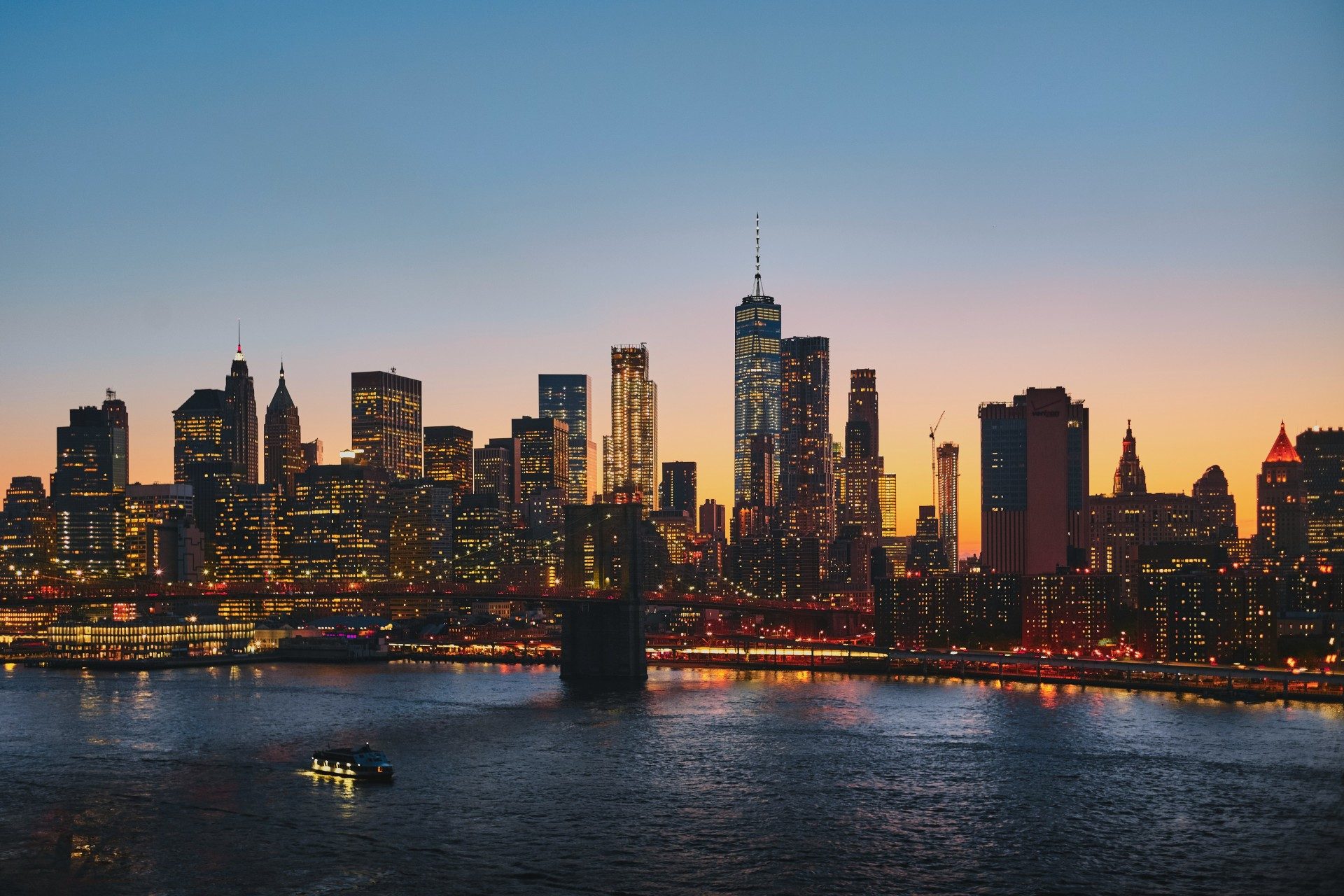 Twlight on the Manhattan skyline