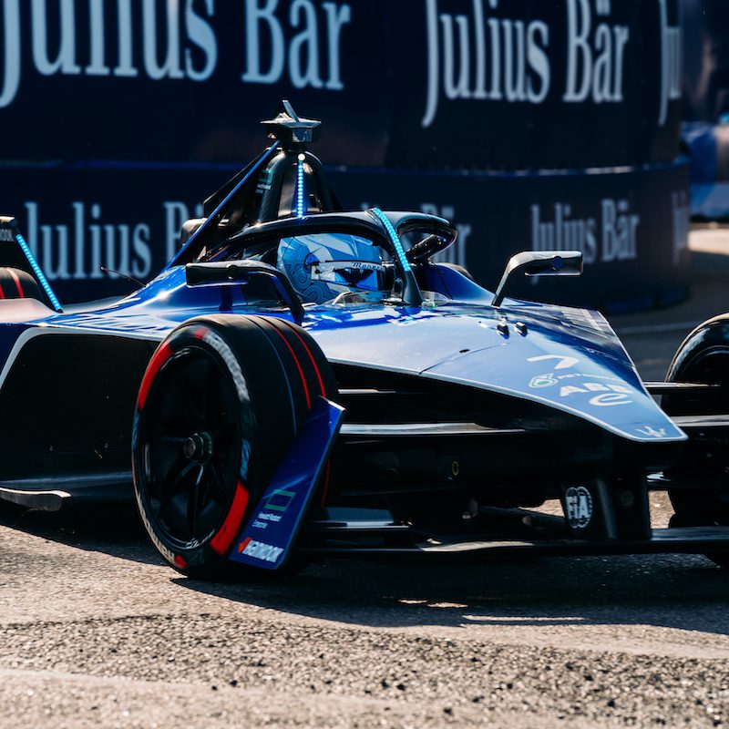 Maserati MSG Racing Formula E Maserati Tipo Folgore race car during the Sao Paulo e-Prix.