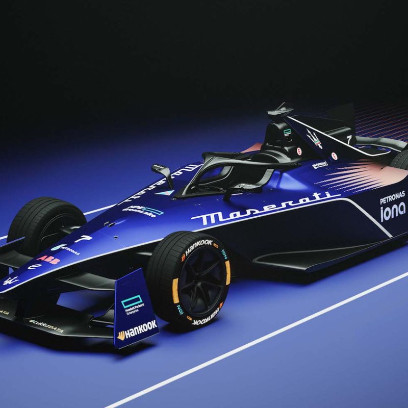 Maserati MSG Racing Formula E Maserati Tipo Folgore race car.