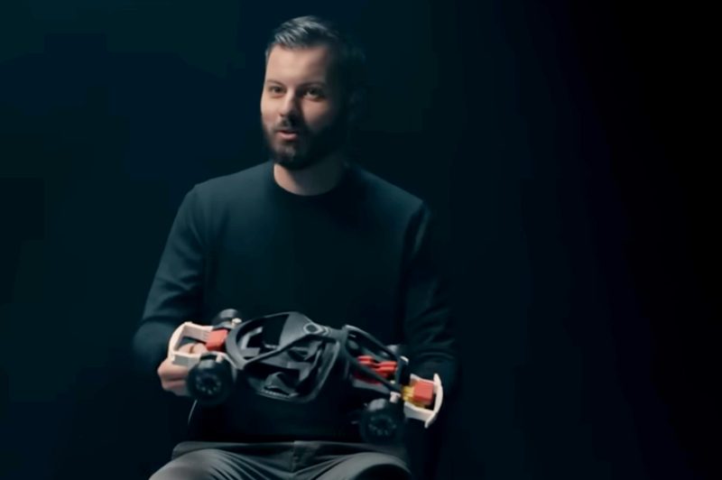 Mate Rimac, Bugatti Rimac CEO holding a model he used to get the go-ahead for his vision of a new hypercar.