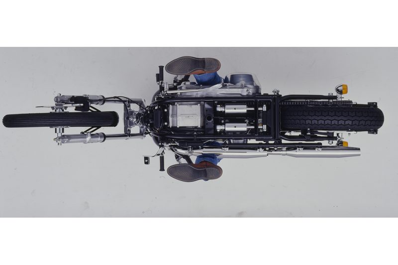 The underside of the 1984 Harley-Davidson Softail - the original.