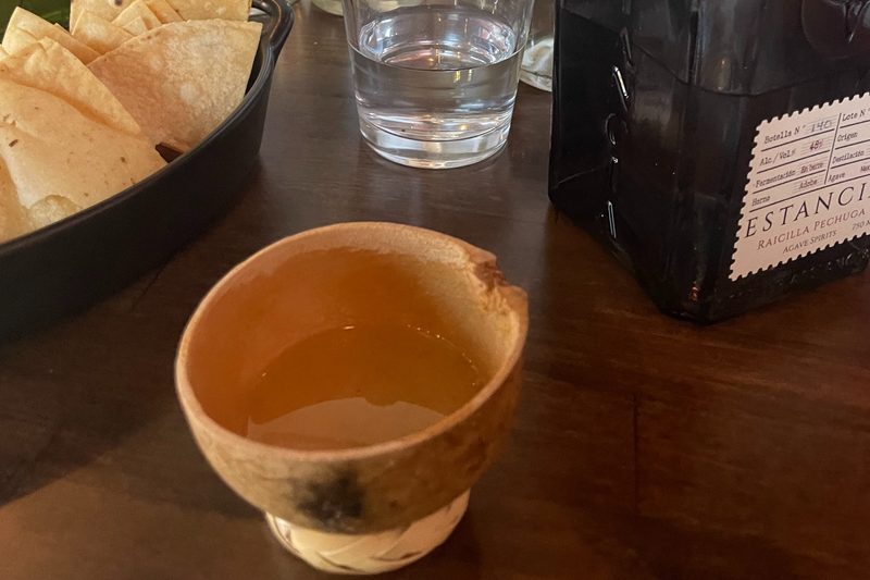 A mezcal tasting.