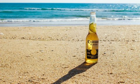 Corona on beach