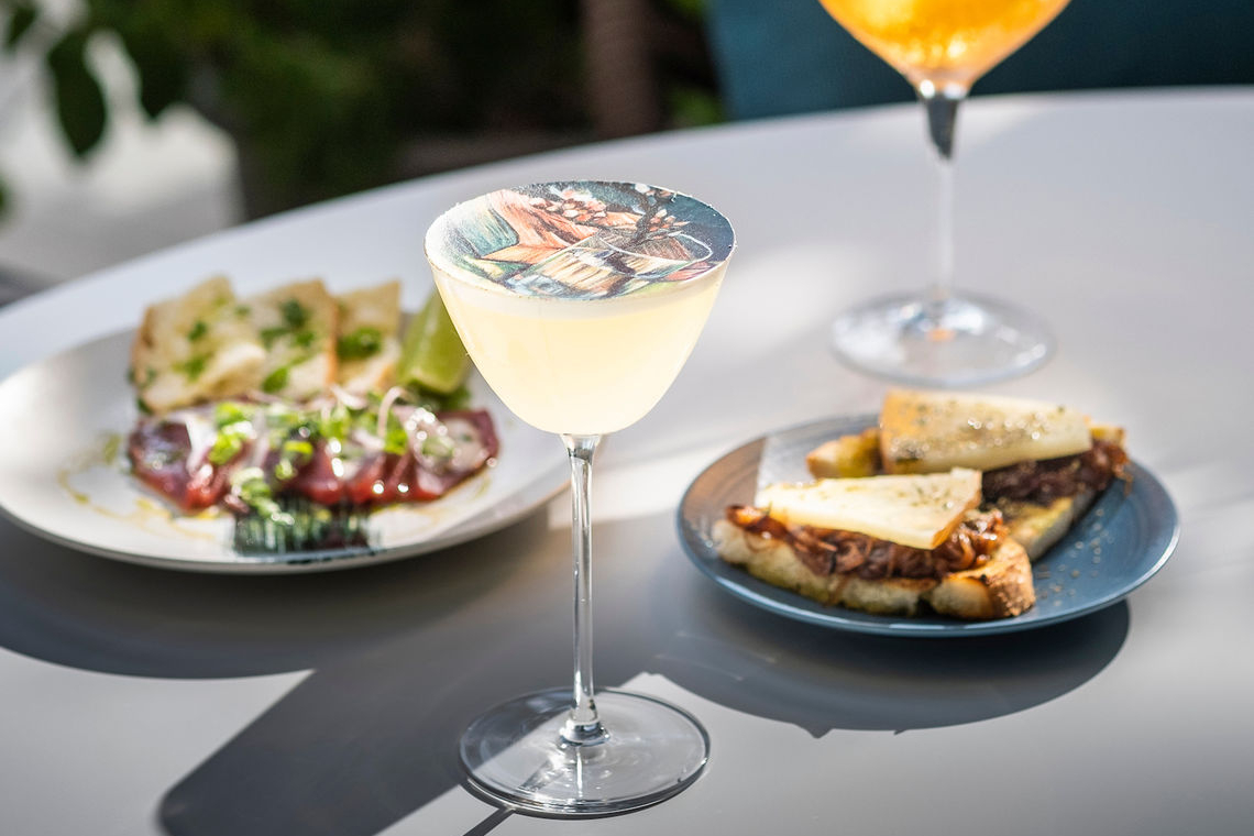 Library by the Sea cocktail and bites.