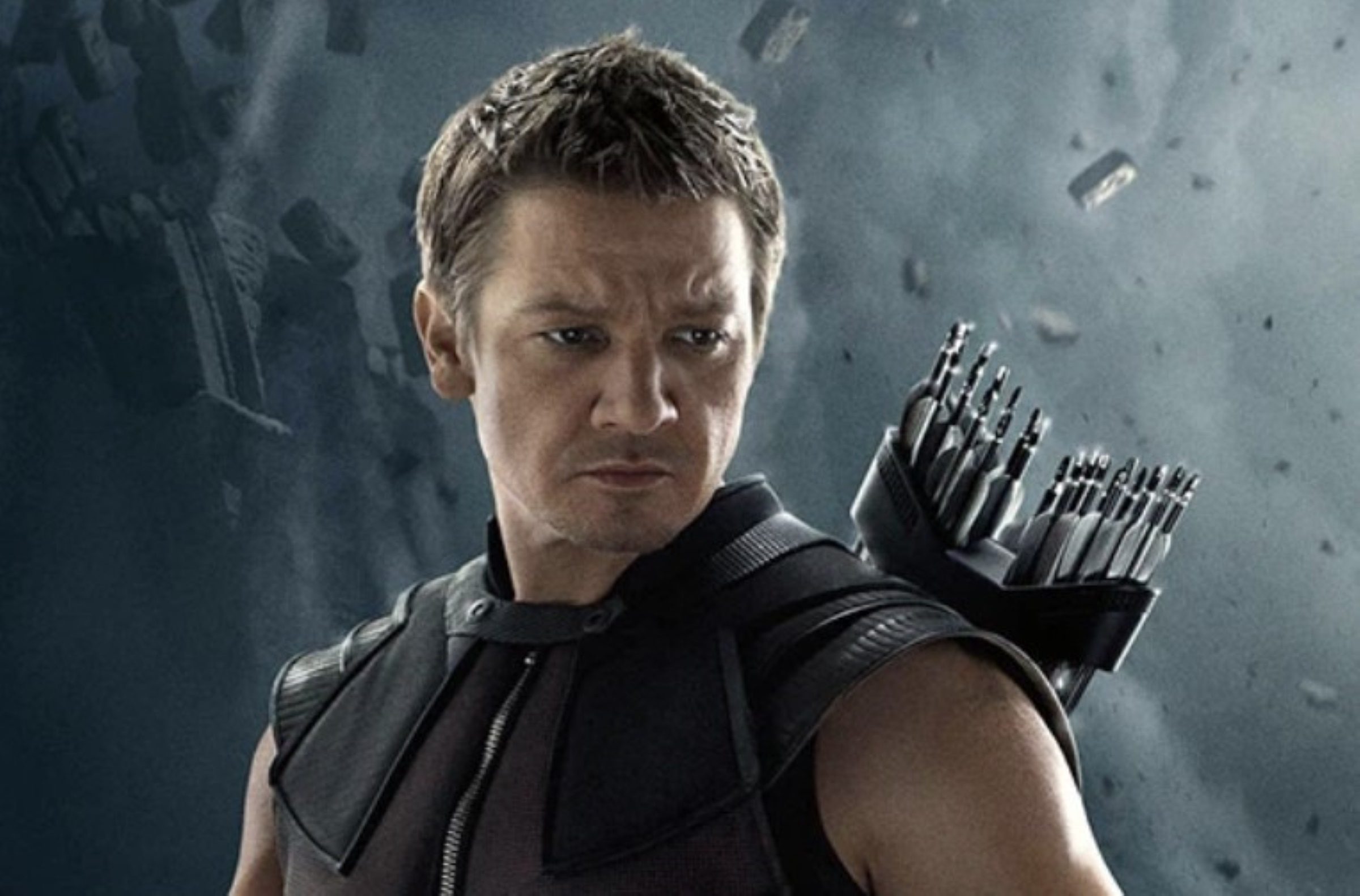marvel avengers jeremy renner close up dark background