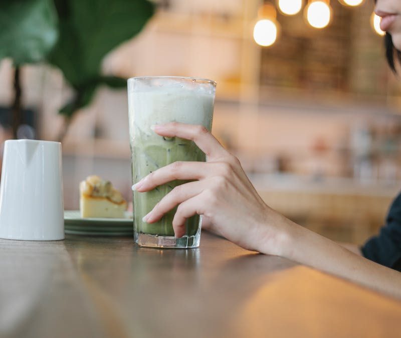 Iced matcha latte
