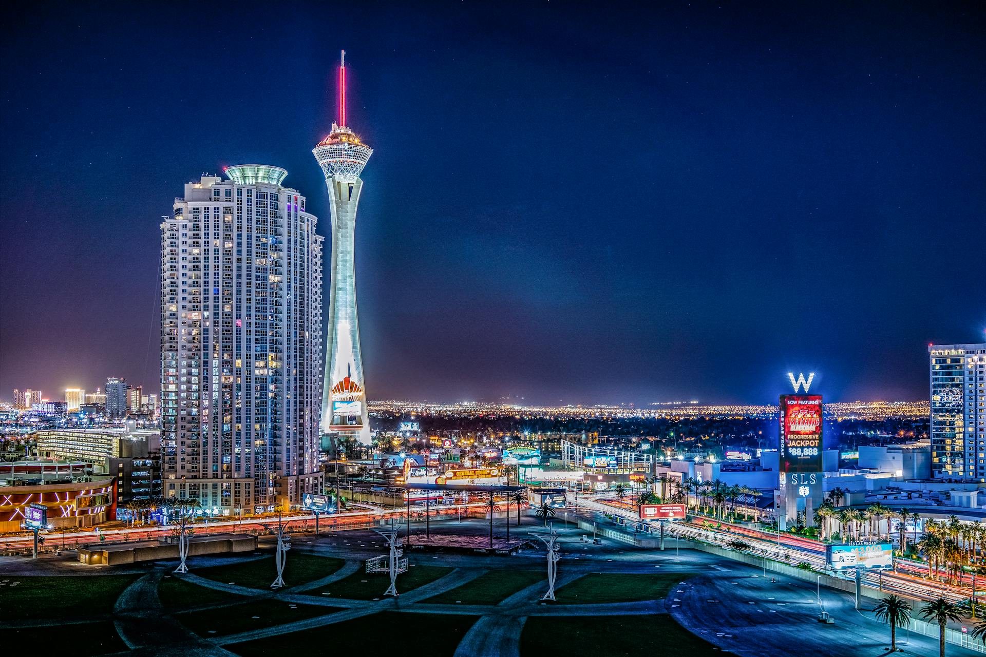 Skyline of Las Vegas at night