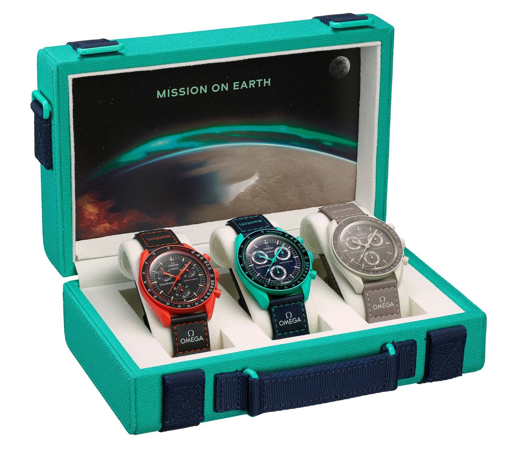 Swatch Mission on Earth editions in box
