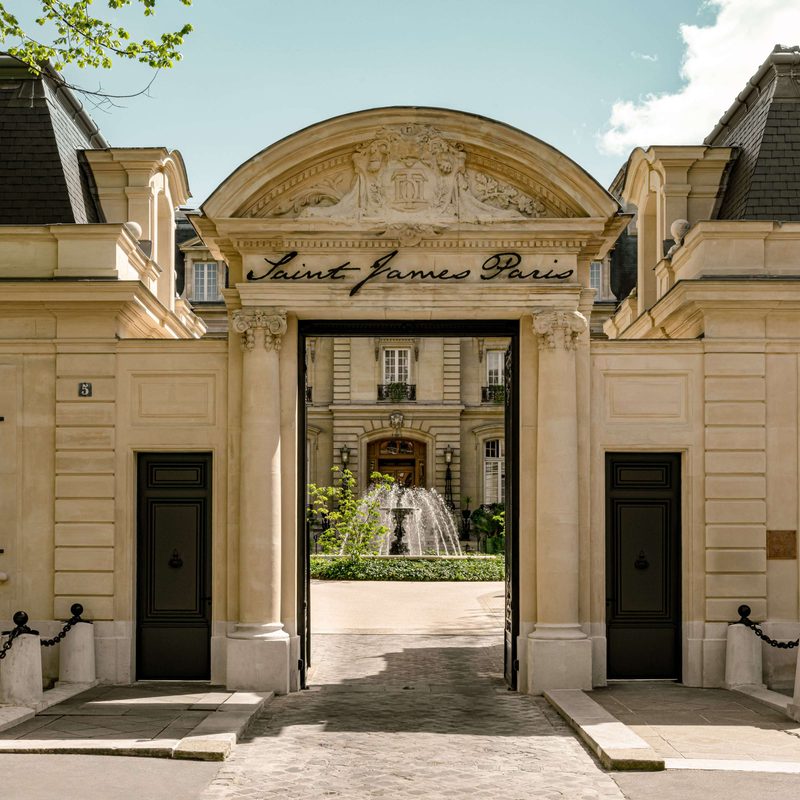 Facade of the Saint James Paris hotel