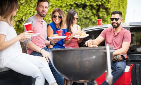People tailgating