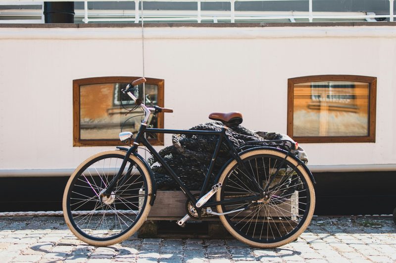 Bike on the street in Copenhagen