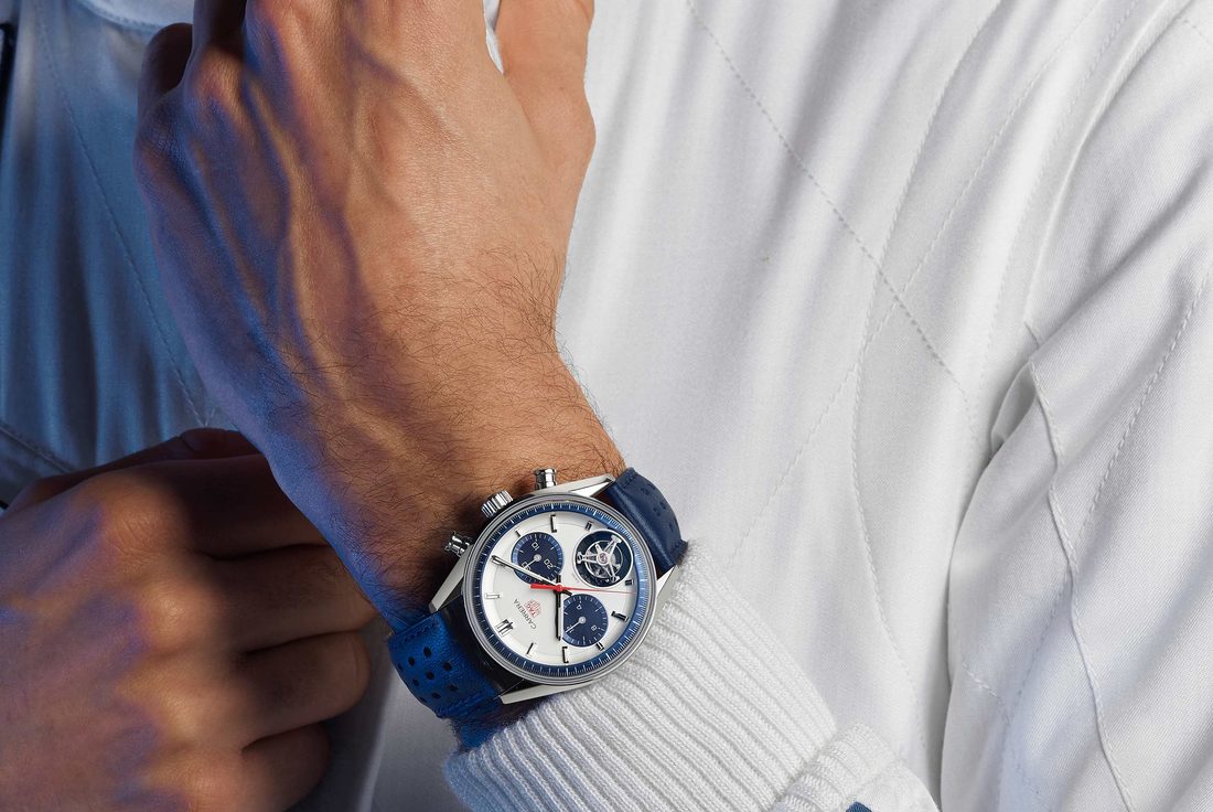 man wearing TAG Heuer Carrera watch