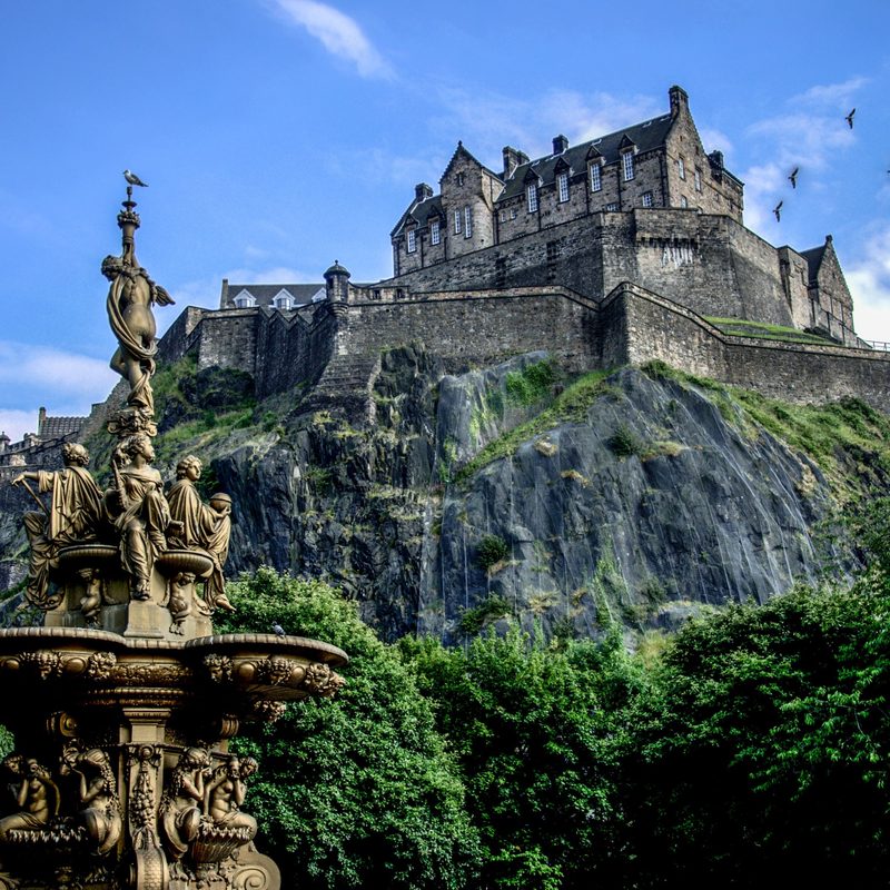 Edinburgh Castle during summer, Scotland.