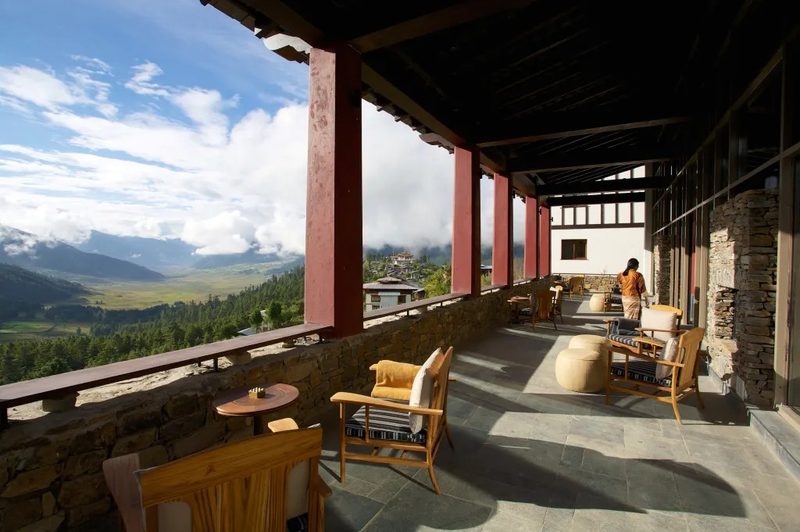View of the valley from Gangtey Lodge