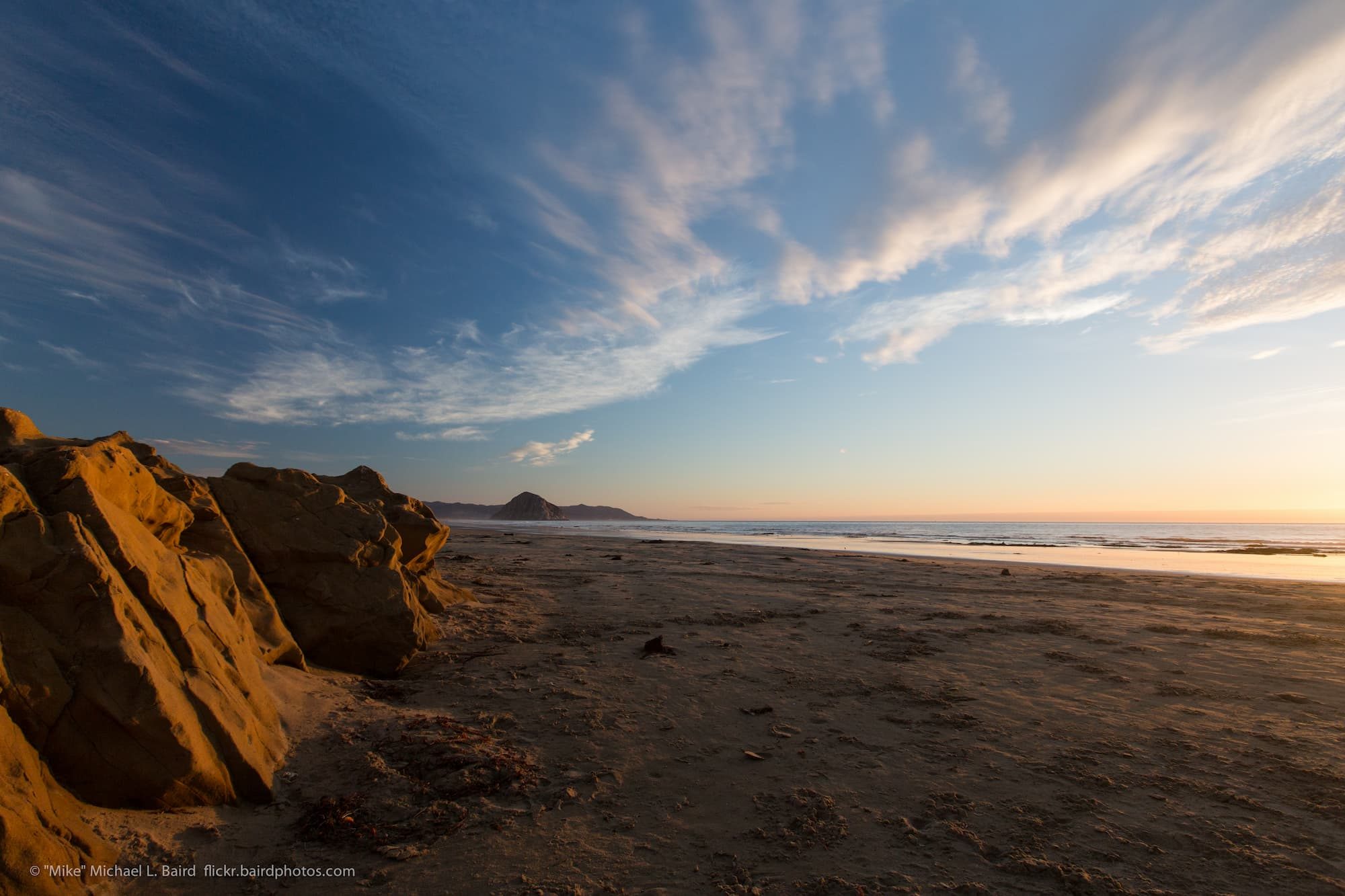 sunset near tidepool at beach