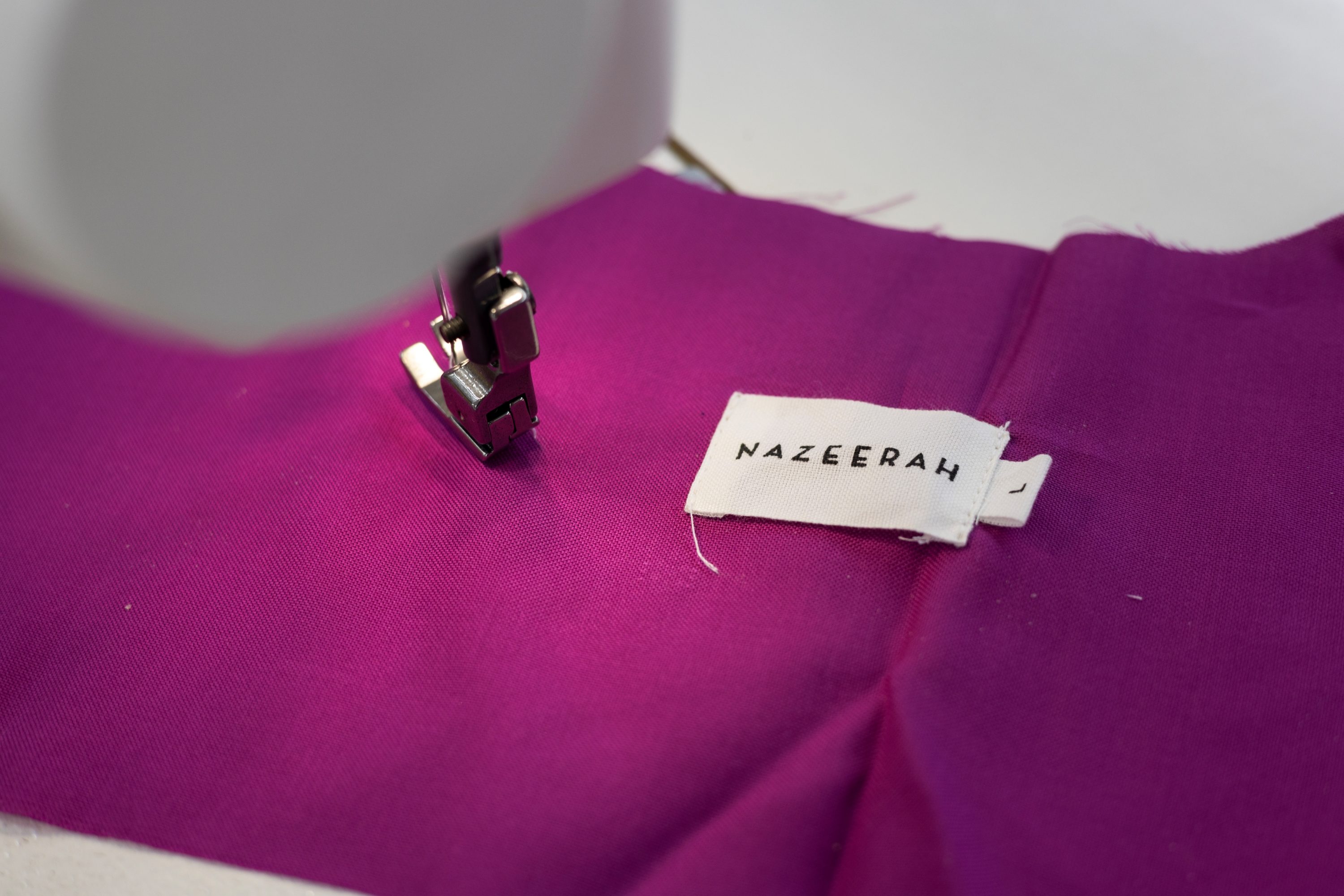 Nazeerah sewing machine tag