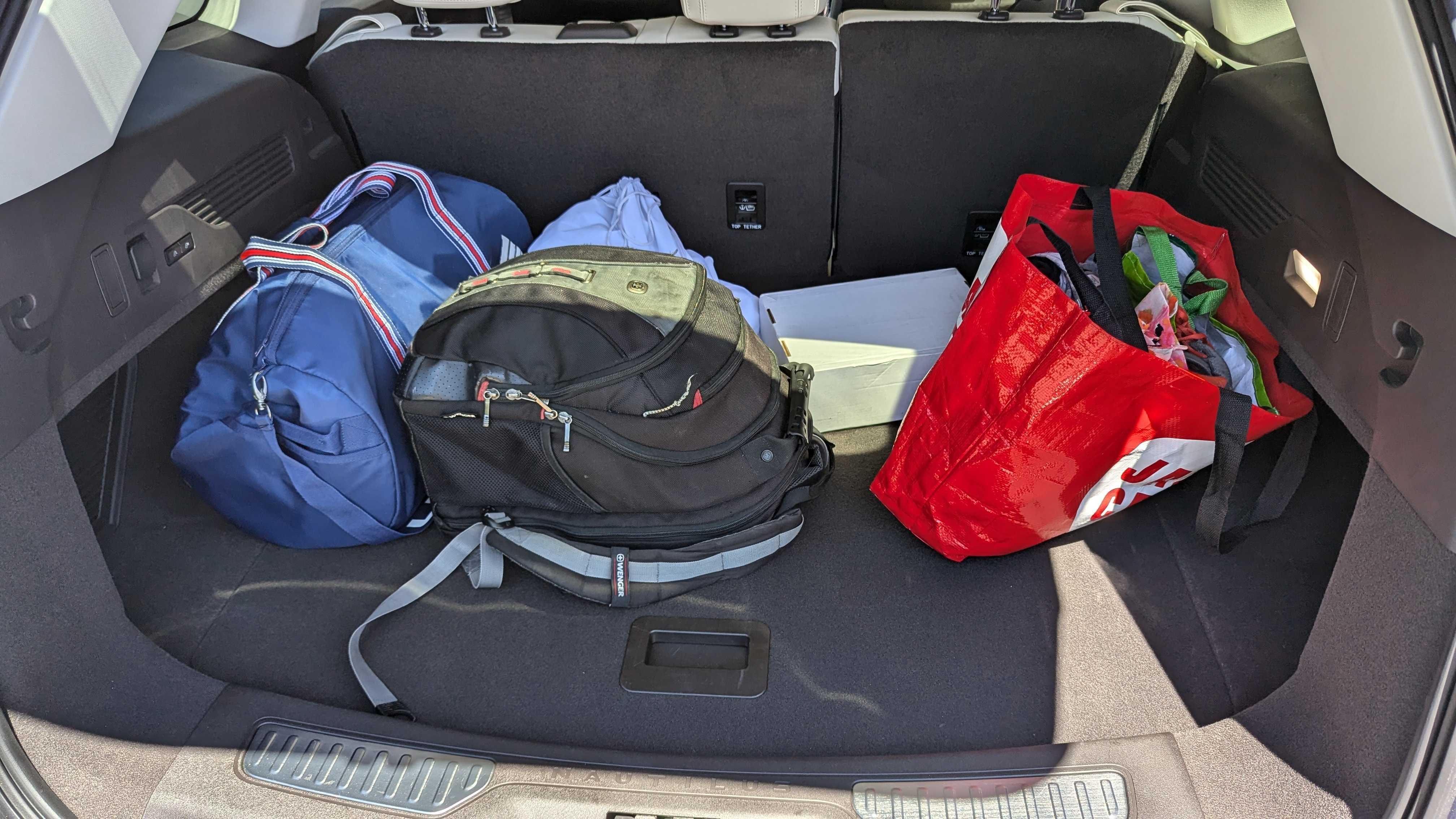 Bags in the trunk of a 2024 Lincoln Nautilus