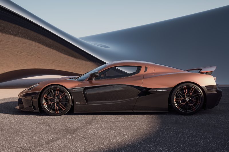 Rimac Nevera 15th anniversary edition left side profile.
