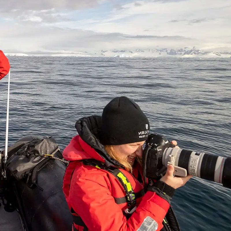 Photographers onboard a Seabourn expedition