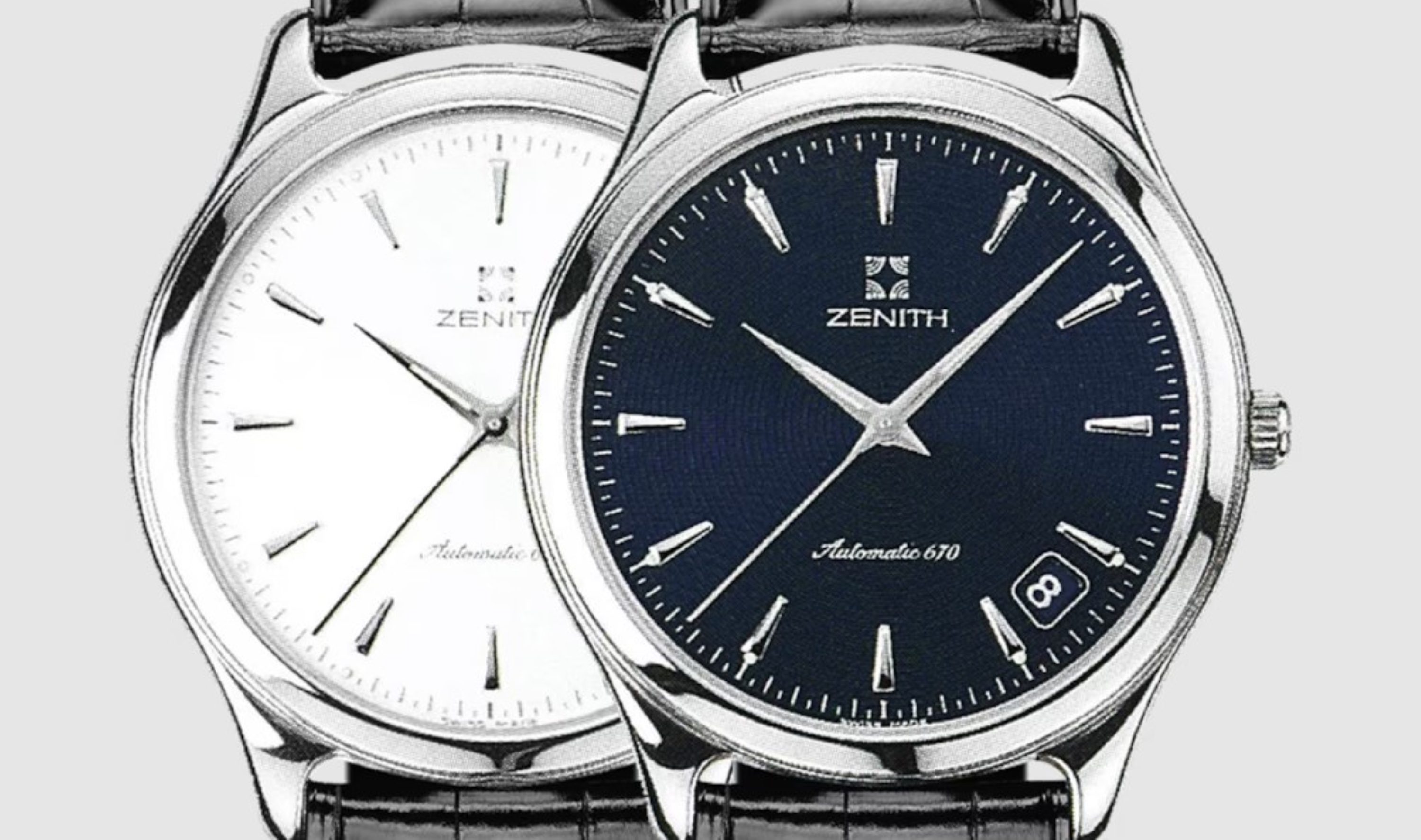 Two Zenith watch faces