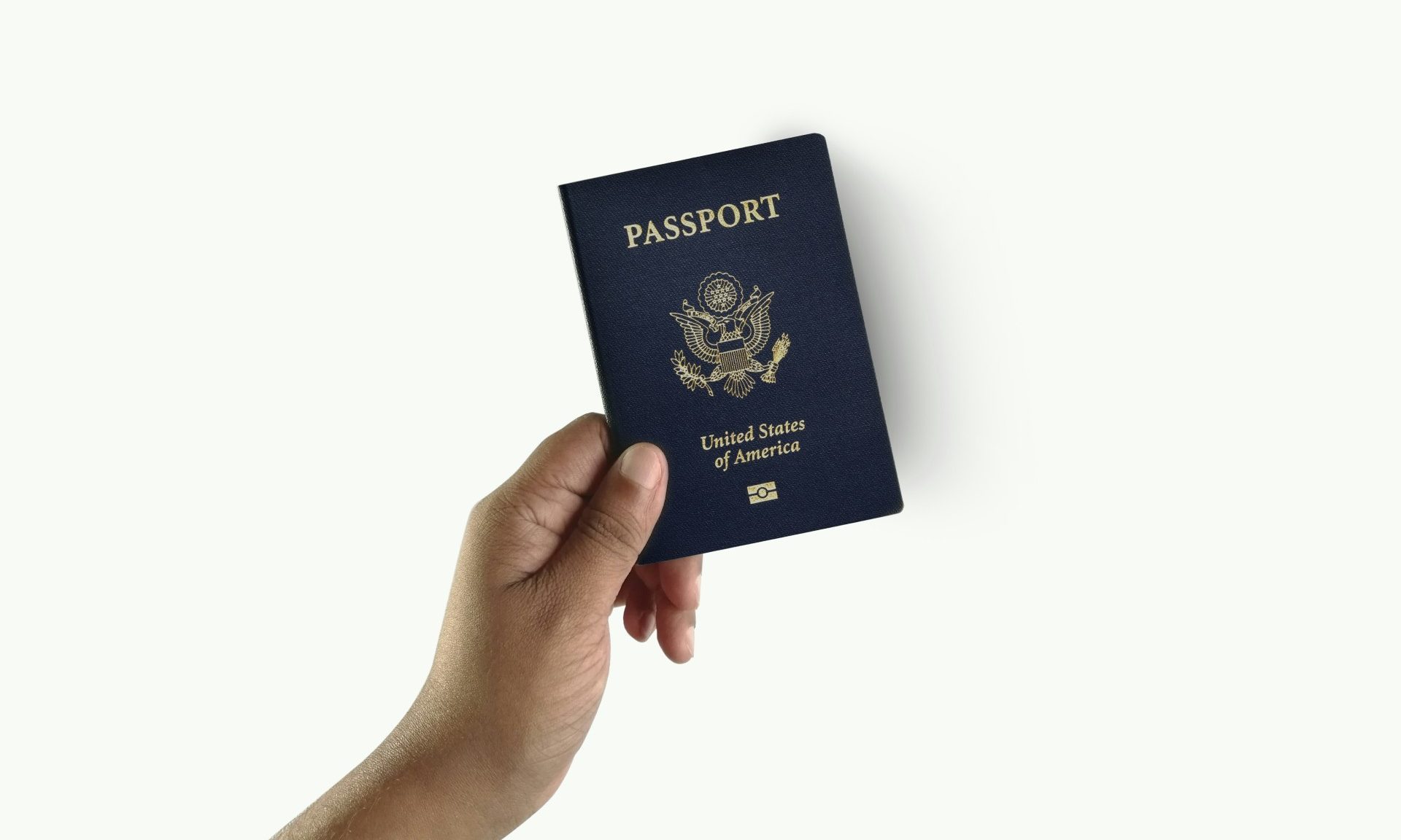 Person holding U.S. passport