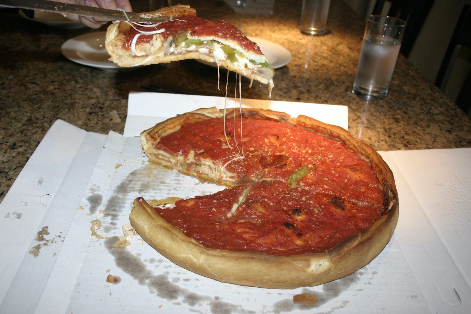 Chicago style pizza.