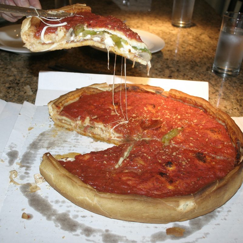Chicago style pizza.
