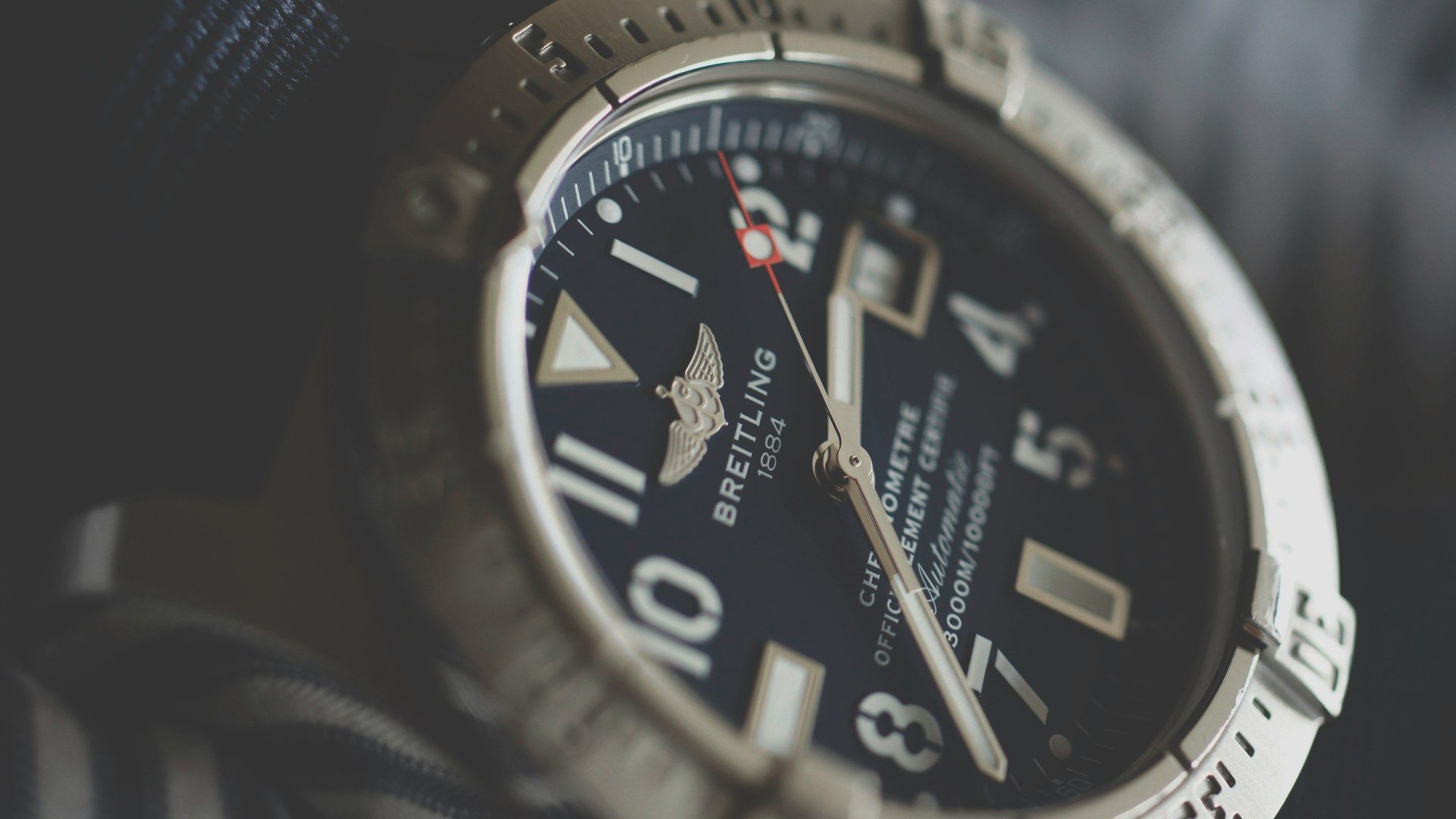 close up at Breitling watch