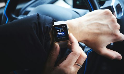Man using an Apple Watch