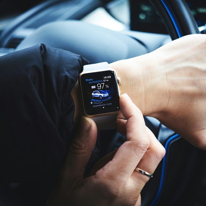Man using an Apple Watch
