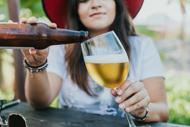 Pouring an IPA