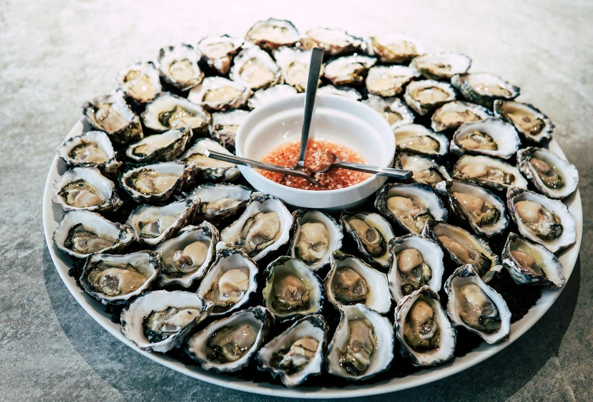 Platter of oysters