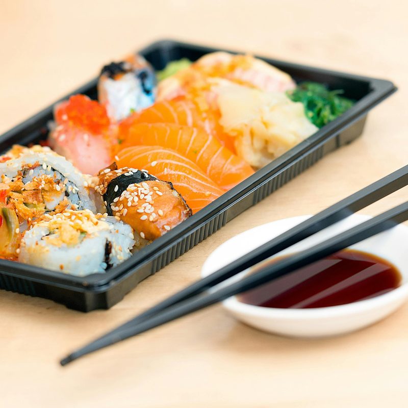 Sushi with sesame seed