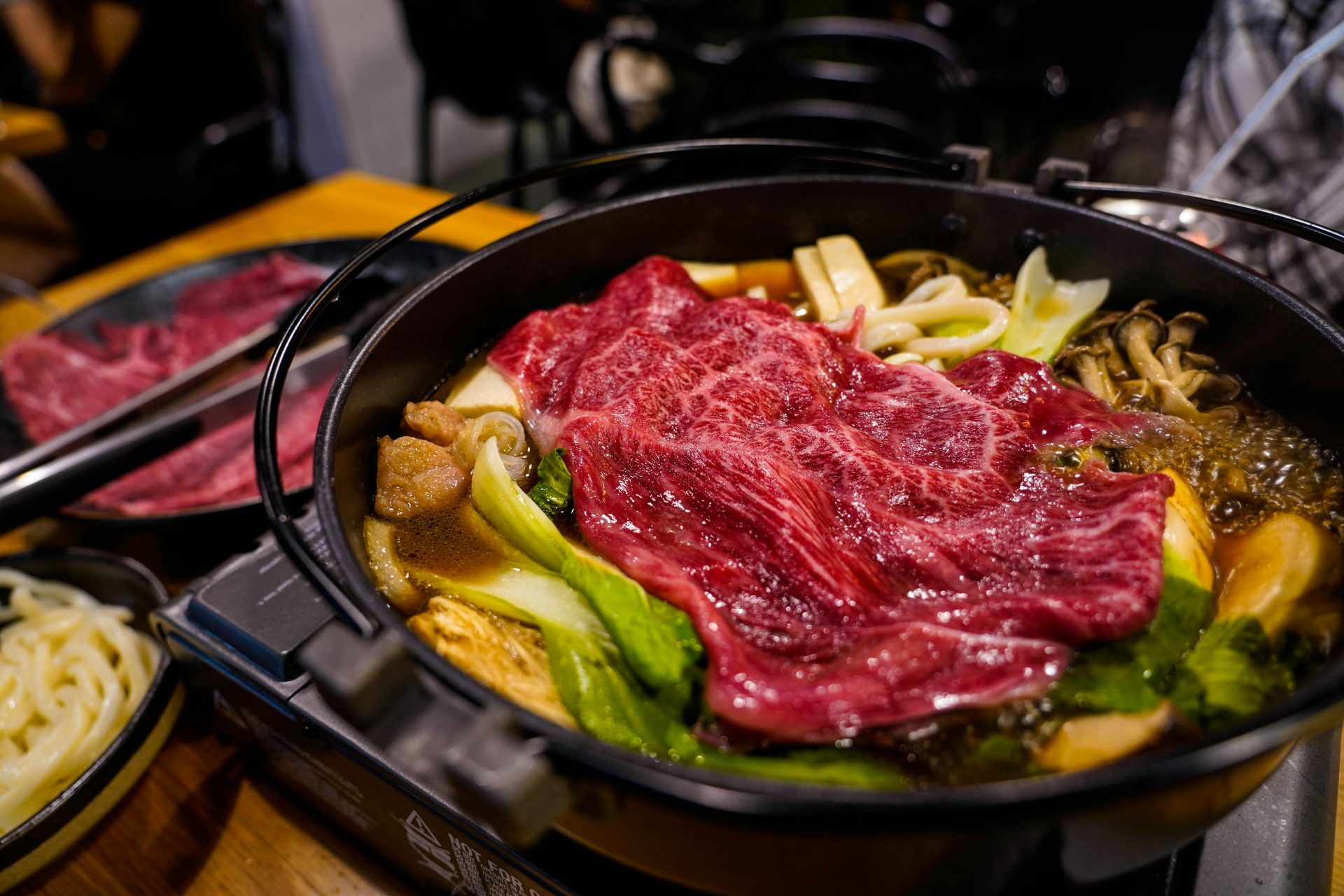 Japanese sukiyaki cooking