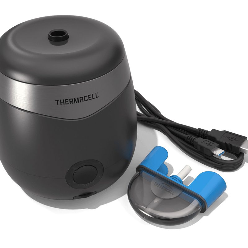Thermacell E90 Rechargeable Mosquito Repeller isolated on a plain white background.