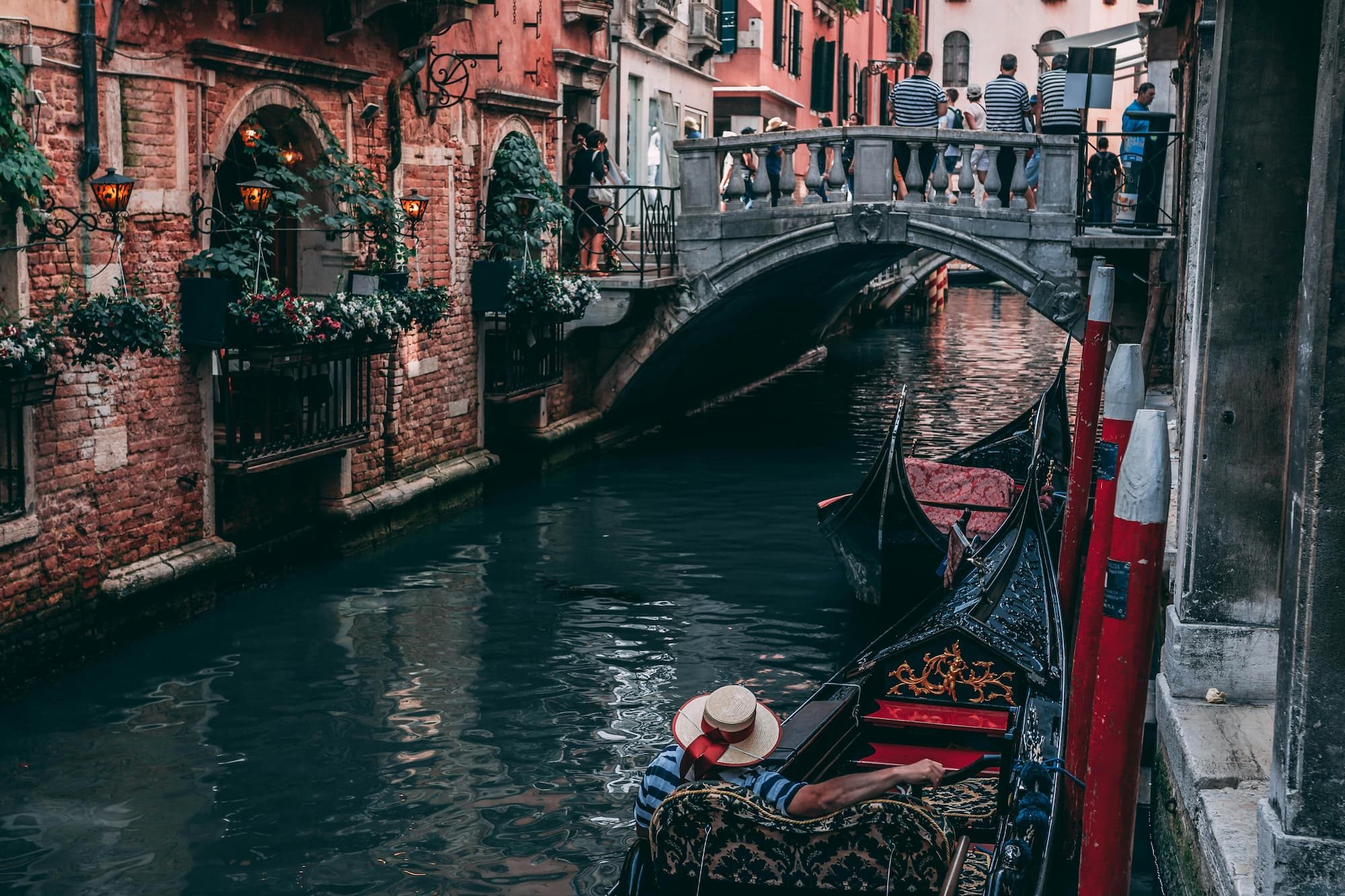 man in a gondola