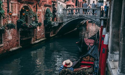 man in a gondola